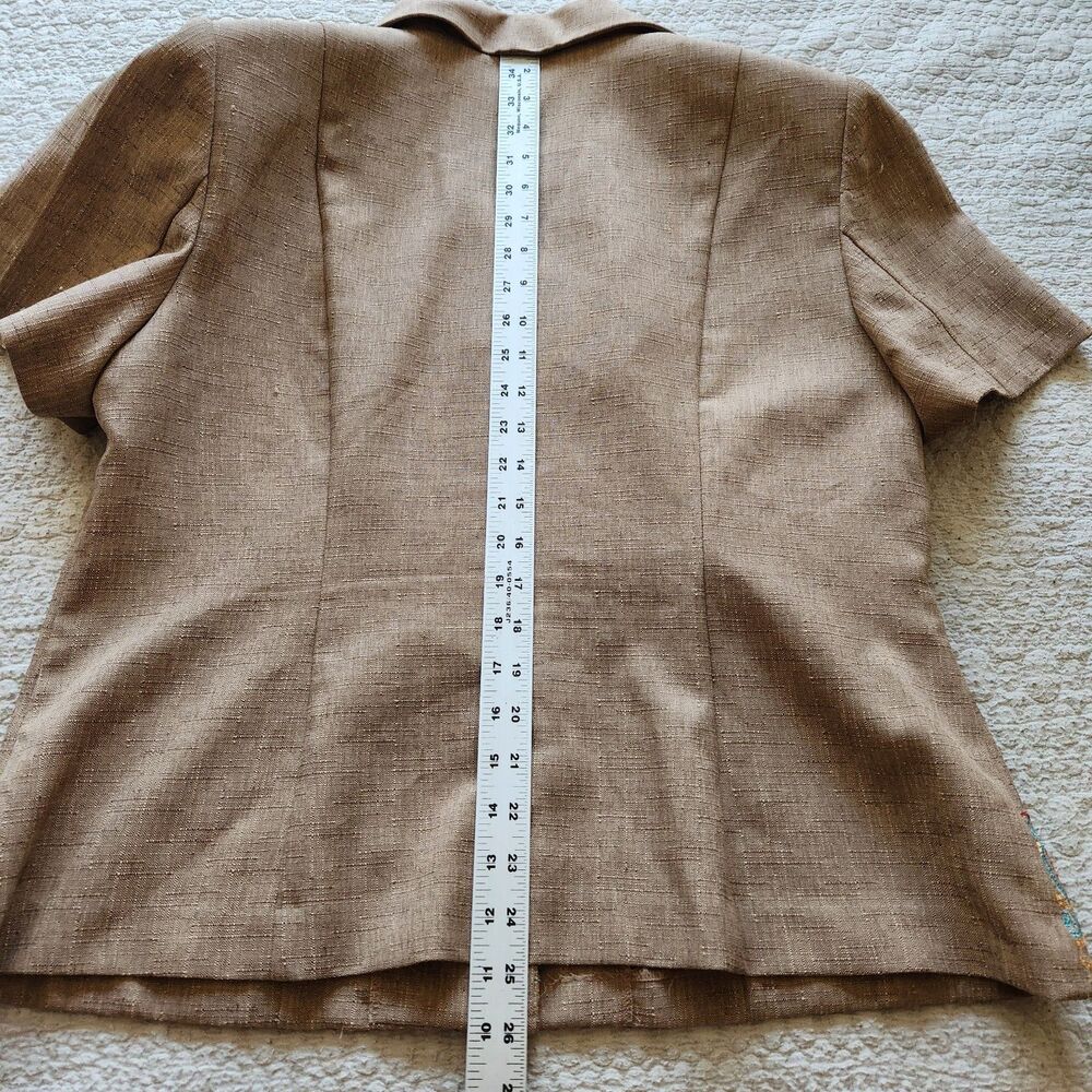Boho Southwestern Vintage Top Womens 14 Embroidered Hem Cottagecore 90s Y2K - Picture 14 of 16